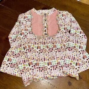 Matilda Jane Sz 6 Friends Forever CORNELIA LIBBY TOP SHIRT Floral Tree Stripe